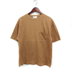 アーバンリサーチ サニーレーベル URBAN RESEARCH Sonny Label 半袖 Tシャツ カットソー 丸首 無地 綿麻 M キャメル 茶 /FT40