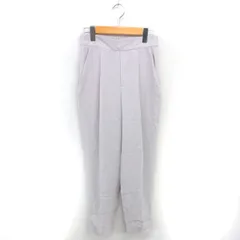 グリーンレーベルリラクシング ユナイテッドアローズ green label relaxing テーパード パンツ センタープレス ロング 38 グレー /TT