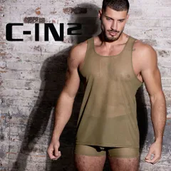 C-IN2 タンクトップ SHEER Relaxed Tank （ダークヌード） シースルー メッシュ CIN2 シーインツー メンズ下着 インナー 男性 アンダーウェア ブランド
