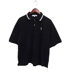 ユーエスポロアッスン U.S. POLO ASSN. 半袖 ポロシャツ ロゴマーク 鹿の子 M ブラック 黒 /FT9