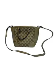 GUCCI　グッチ　GGキャンバス　ゴールド　ベージュ　2way　ハンドバッグ　ショルダーバッグ 【BK00369】