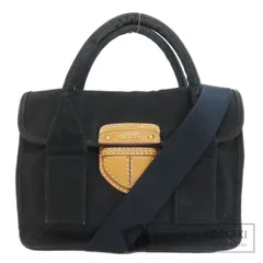 PRADA プラダ ロゴ ハンドバッグ キャンバス レディース [中古]