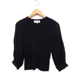 ロペピクニック ROPE Picnic 袖切替 リブ カットソー 七分袖 丸首 無地 38 ブラック 黒 /FT21