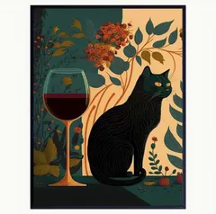 モダン　アート　ポスター　インテリア　猫　北欧　ミッドセンチュリー　リビング　玄関　オフィス　雑貨　キッチン　店舗　カフェ　ガレージ　レストラン