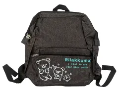 【中古】雑貨 リラックマ＆コリラックマ＆キイロイトリ(ブラック) がまぐちリュックデニム風 「リラックマ」