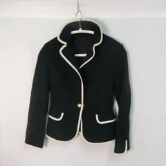 STRAWBERRY-FIELDS ストロベリーフィールズ バイピング入りテーラードジャケット ダークネイビー フリーサイズ □□