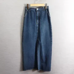 UNITED COLORS OF BENETTON ユナイテッド カラーズ オブ ベネトン デニム スカート ロング ジーンズ 古着 イタリア製 コットン レディース 38 インディゴ系 A775のサムネイル