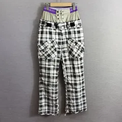 AIR TO GROUND A SENEN エーセブン スノー ウェア パンツ  スキー スノーボード ウィンター スポーツ チェック柄 レディース S ホワイト ブラック系 A779