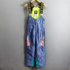 DESCENTE デサント スキー ウェア 肩ベルト付き パンツ オーバーオール スノボ スノー 古着 レトロ 平成 ウィンター スポーツ メンズ L パープル系 A780