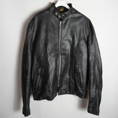 70s 80s Vintage Sears シアーズ USA製 本革 シングル レザー ジャケット フェイク ファー ライナー付 ビンテージ サイズ 44 X-TALL 258Q★2