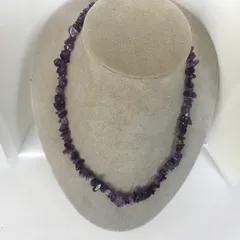 ロングネックレス★天然石★アメジスト★ハンドメイド★ファッション★デザイン★ネックレス