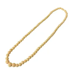 【木箱付き】 象牙調ネックレス アクセサリー 25cm アイボリー 白系 ヴィンテージ ビンテージ