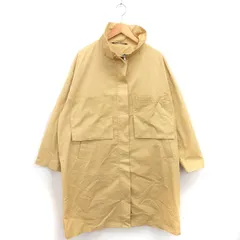 ザラ ZARA コート アウター スプリング スタンドカラー ロング ジップアップ M～L マスタード /TT