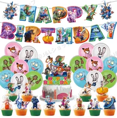 ズートピア 誕生日パーティー風船セット バースデー飾り付け 子供記念日