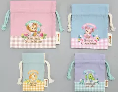 【中古】雑貨 集合 巾着4枚セット 「Duffy and Friends-ダッフィー＆フレンズ- テイスティ・サマー・サプライズ」 東京ディズニーシー限定