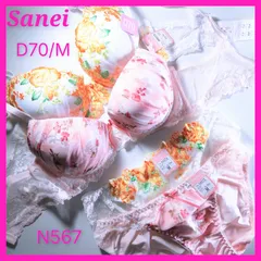 N567   D70 ブラショーツセット2組　Sanei サンエイ　トリコットショーツ