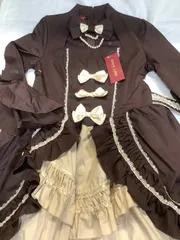 BODY LINE    ロリータワンピース　Mサイズ　ドレス　ゴスロリ　ブラウン　S349