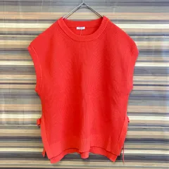 【タグ付き】ESSEME　エシーム　ニットベスト　オレンジ　レディース　Lサイズ