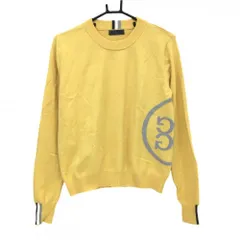 【超美品】ジーフォア セーター イエロー×ライトグレー ニット  レディース L ゴルフウェア G/FORE