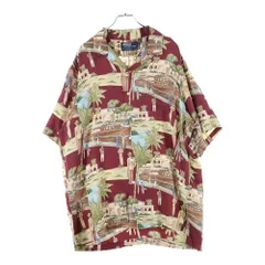 POLO RALPH LAUREN (ポロラルフローレン) シルク オープンカラー 開襟 半袖シャツ マルチ