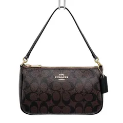 COACH コーチ シグネチャー 2WAY ショルダーバッグ ブラウン ハンドバッグ F58321