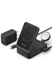Anker MagGo Wireless Charging Station (Foldable 3-in-1) Qi2対応 マグネット式 3-in-1 ワイヤレス充電ステーション/ワイヤレス出力/Apple Watchホルダー付 iPhone 26618dc9