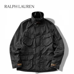 RALPH LAUREN ラルフローレン ミリタリージャケット ナイロン 中綿ライナー付き M 黒 ブラック ★M257