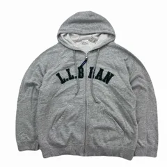 エルエルビーン パーカー レディース L グレー ジップアップ スウェット トレーナー 胸ロゴ