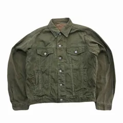 ユニクロ デニムジャケット メンズ L オリーブグリーン 90s オールド ジージャン 希少