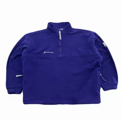 チャンピオン フリースジャケット メンズ L パープルネイビー ポーラテック ハーフジップ プルオーバー 紺 紫