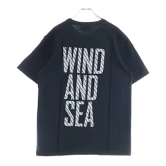 GOD SELECTION XXX (ゴッドセレクショントリプルエックス) ×WIND AND SEA ウィンダンシー ロゴプリント 半袖Tシャツ ブラック WDS-O-MILS-23-Q3-01