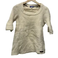 Burberry Blue Label(バーバリーブルーレーベル) 半袖セーター サイズ38 M レディース美品  - アイボリー クルーネック