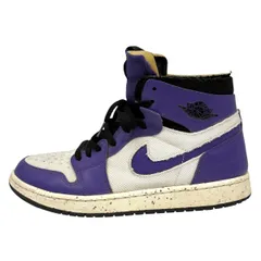♪3847 ナイキ スニーカー CT0978-501 エアジョーダン1 ハイ ズーム コンフォート パープル ホワイト ブラック 28cm 中古 Nike Air Jordan 1 High Zoom Comfort Purple White Black