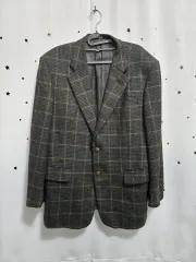 DAKS チェック柄 ウール ジャケット L