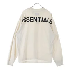 FEAR OF GOD ESSENTIALS (フィアオブゴッド エッセンシャルズ) L/S T-SHIRT バックロゴ 長袖Tシャツ ロンT ベージュ