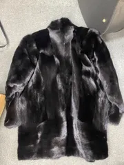 美品 サガミンク SAGA MINK 毛皮コート ファーコート ミンクコート レディース アウター 黒 ブラック hy101303