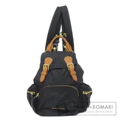 BURBERRY バーバリー ロゴ リュック・デイパック ナイロン レザー レディース [中古]