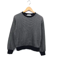 ユナイテッドアローズ A DAY IN THE LIFE UNITED ARROWS クルーネック ニット セーター リブ コットン混 ストレッチ 長袖 黒 ブラック /NT27