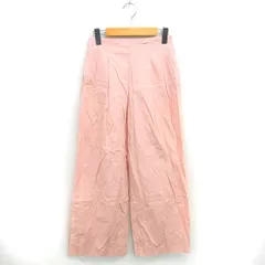 ザラ ZARA ワイド パンツ ハイウエスト ロング 薄手 無地 シンプル XS ピンク /TT