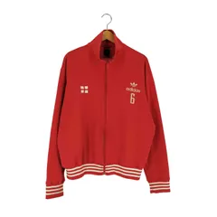 アディダスオリジナルス adidas Originals 00s ロゴ刺繍 イングランド国旗 トレフォイル ナンバリング プリント ジャージ トラックジャケット メンズ import：XL 