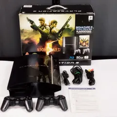 【D2556】PlayStation3 バイオハザード5 限定版 80GB 本体＋付属品＋コントローラー2個付き