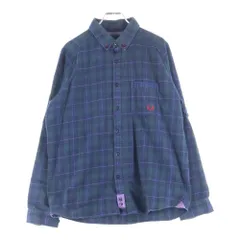 FRED PERRY (フレッドペリー) CHECK SHIRTS チェック 長袖シャツ ネイビー/グリーン F4132のサムネイル