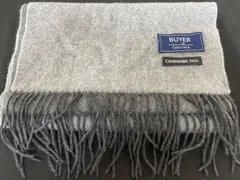 BUYER バイヤー マフラー グレー メンズ　カシミア100%
