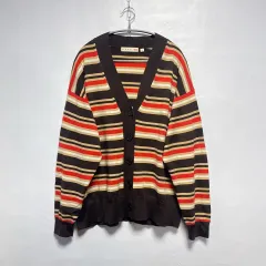 ユニクロ × マルニ メリノ ブレンド ボーダー オーバーサイズ カーディガン