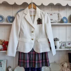 キャサリンコテージ 白 ジャケット + CHECK スカート