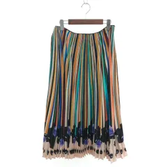 Paul Smith ポールスミス アコーディオンプリーツ スカート サイズ:40 ロング/ストライプ/バラ    マルチカラー レディース / 240001184228のサムネイル