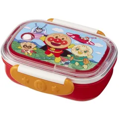 【送料無料】レック アンパンマン 抗菌 ロック式 おべんとう箱 280mL (レッド) エア調整弁付き/日本製/電子レンジ 食洗機 OK/仕切り付き