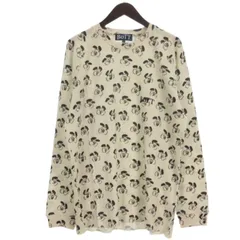 ボット BOTT × ヴェルディ VERDY Vick サーマル Tシャツ 長袖 総柄 254BoTT03 ホワイト系 XL