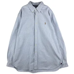 古着 ラルフローレン Ralph Lauren CLASSIC FIT 長袖 ボタンダウンストライプシャツ メンズXL相当/eaa459378
