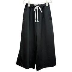 【アンコロック ankoROCK】 ワイド クロップドパンツ フレアパンツ メンズ 表記無 ブラック/ホワイト 黒白